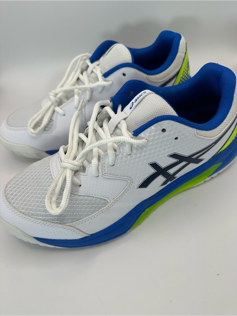 Asics White Blue Neon Green Men's Running Shoes